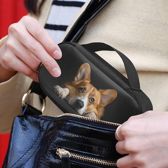 Corgi Dog Insulin Cooler Travel Case with Side Handle Diabetic Insulated Organizer Lightweight Cooling Travel Bag for Insulin Pen and Medication Diabetic Supplies