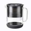 Waterdrop Glass Water Filter Pitcher with 1 Filter, Eco-Friendly, with NSF 53&42&372 Certified Filter, 7-Cup, Reduces PFOA/PFOS, Chlorine, Cadmium, Copper, Mercury, BPA Free, Easy to Clean, Black