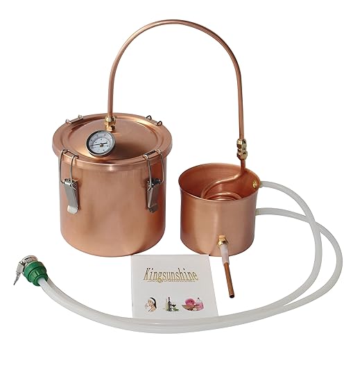 Kingsunshine 1.5 Gallon Pure Copper Boiler Pot Alembic Still Wine Alcohol Water Distiller