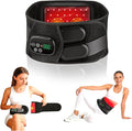 Red Light Therapy Belt for Back & Waist, 660nm 850nm Wearable Red Light Belt with Heat & Vibration, Rechargeable 5000mAh Cordless Heating Pad, 46 LEDs