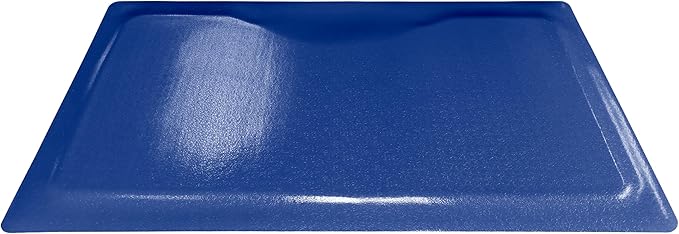 Rhino Mats, Rhino Hide Salon Mat, Non-Slip Standing Cushioned Comfort Anti-Fatigue Mat for Salon, Barbershop, or Spa (Blue Rectangle, 3' x 5' x 7/8")