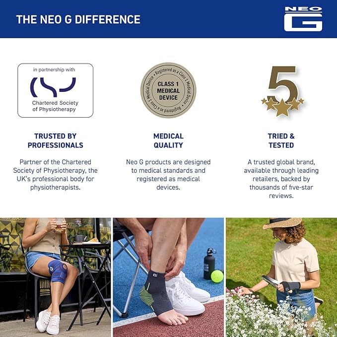 Neo G Hot and Cold Therapy Pack - Flexible Ice/Heat Pack for Injuries, Muscle Inflammation, Joint Pain, Swelling, Sprains - Reusable and Dual Function - Class 1 Medical Device - Qty 1 Pack - Blue/Red
