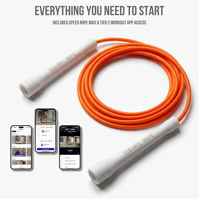 Elevate Rope Professional Beaded Jump Rope - 3m Adjustable, Quality Beads & Poly Cord - For Freestyle, Cardio & Tricks - All Levels & Indoor/Outdoor Use