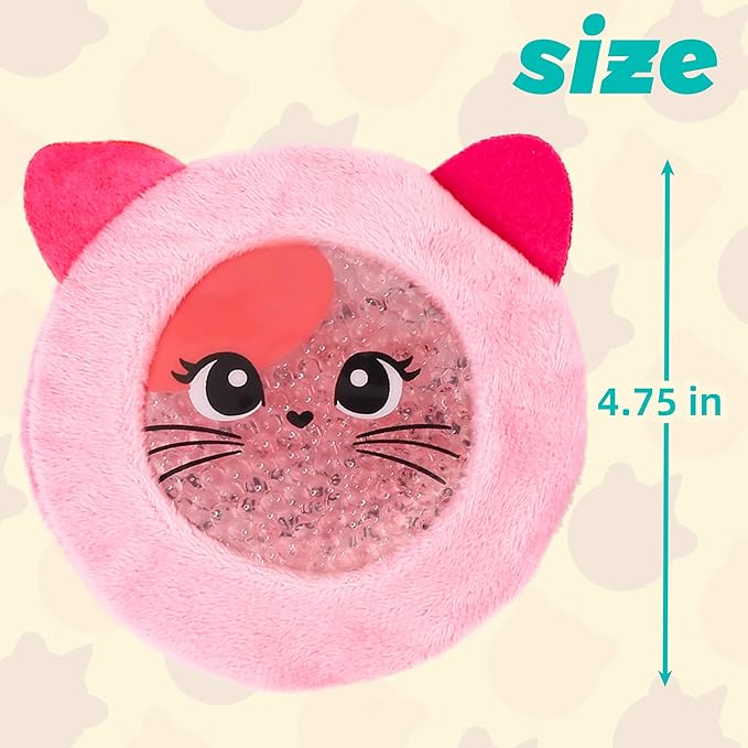 LotFancy Kids Ice Packs for Boo Boos, 3 Pack, Reusable Hot Cold Packs with Cute Plush Sleeves, Small Round Gel Pads for Injuries, Headache, Fever, Wisdom Teeth, Pain Relief, 4.75”