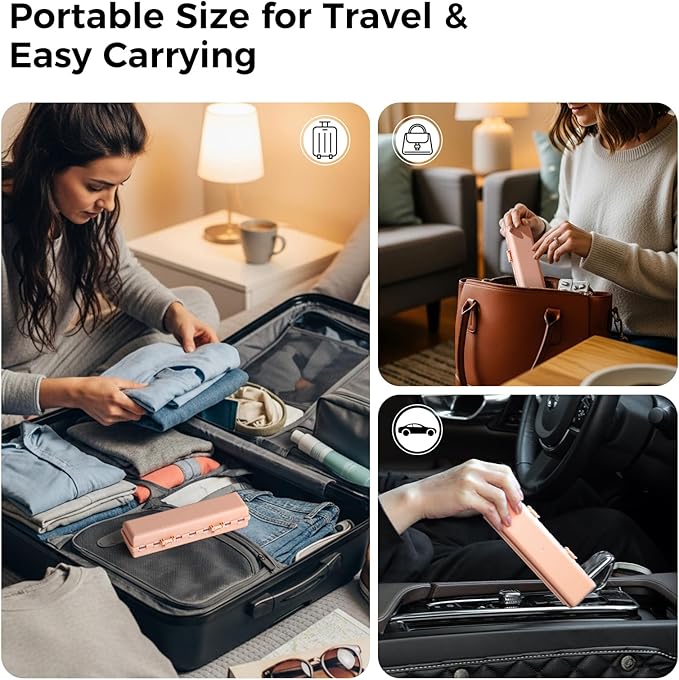 Foldable Pill Organizer Weekly 2 Times a Day, 7 Day Portable AM PM Travel Pill Case with Black&White Labels, Dual-Protection Daily Medicine Box, Large Pill Container for Vitamin/Supplement-Pink