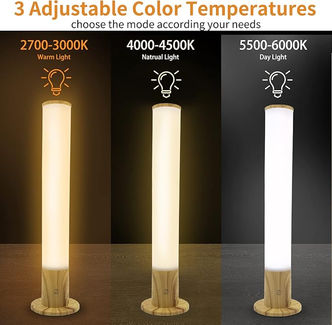 Light Therapy Lamp 10000 Lux, Happy Sun Lamp UV-Free with 3 Color Temperatures, Adjustable Brightness, Timer & Memory Function, Bright Sunlight Lamps, Full Spectrum Light Perfect for Home, Office
