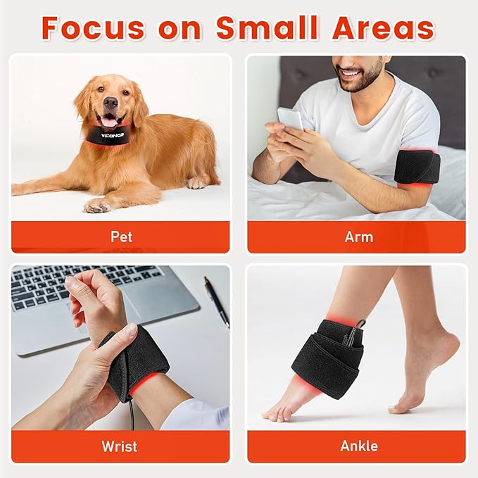 Red Light Therapy Belt for Body, Near Infrared Light Therapy for Face Neck 15W Wearable Red Light Neck Wrap with Timer Belt for Chin Hand Wrist Knee Unisex Gift