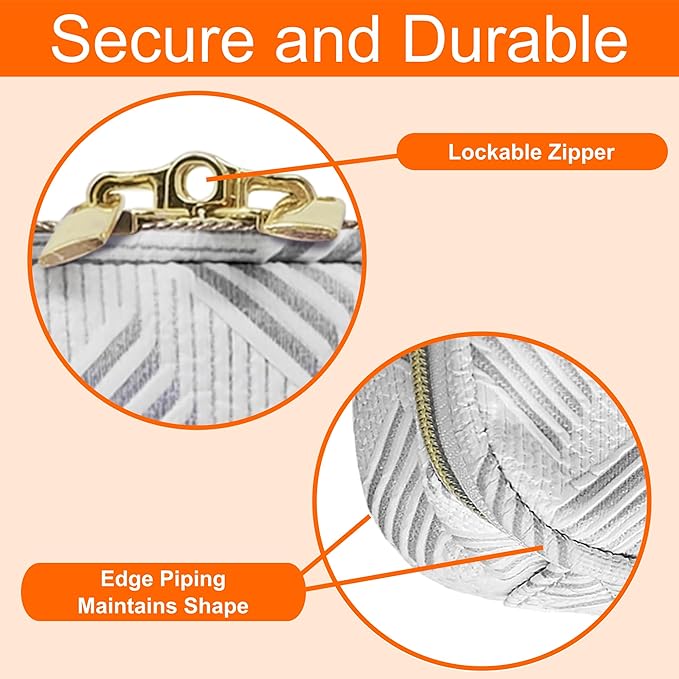 Medium Travel Pill Bottle Organizer, Slim Medicine Bag, Carrier for Medications and Medical Supplies - Jacquard Gray