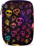 Skulls Halloween Pill Case Weekly Medicine Organizer with Travel Bag Seven-Day Pill Box Vitamin Supplement Box Fish Oil Pills Holder