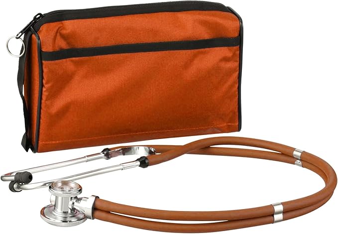 McKesson EMS Aneroid Sphygmomanometer and Stethoscope Combo Kit - Manual Blood Pressure Gauge/Cuff with Universal Cuff, Orange - Size 11, 23-40 cm., 22 in. Tube, 1 Count