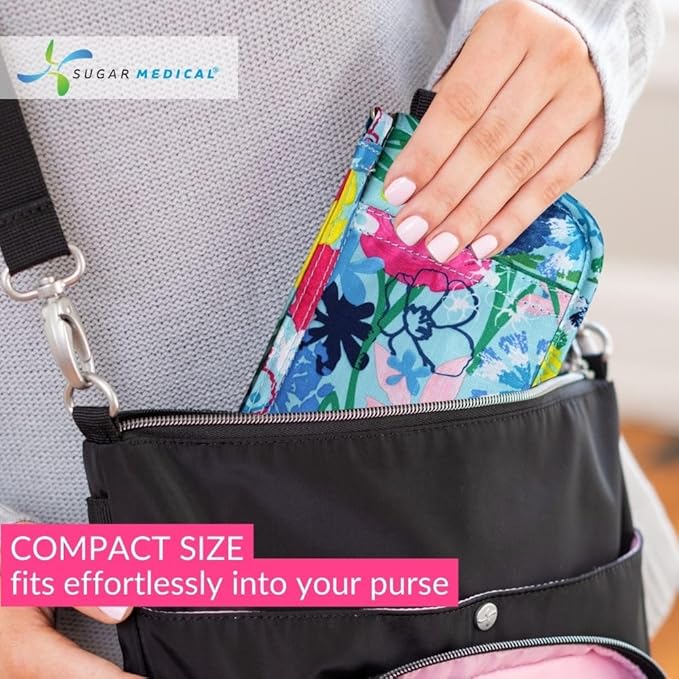 Sugar Medical Diabetes Supply Case | Medical Supplies Travel Bag | Glucose Meter Organizer | Diabetic Care Products | Glucometer Kit (Izzy-1)
