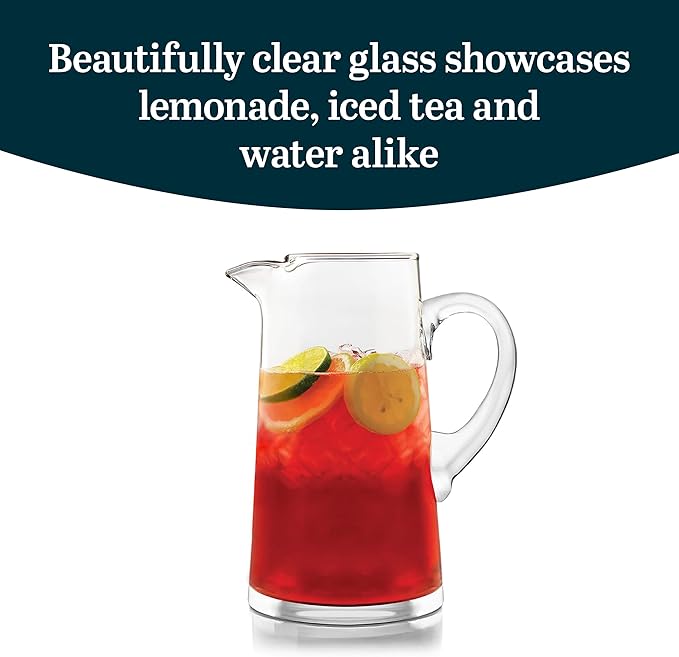Libbey Cantina Glass Pitcher in Gift Box, 79.3 oz, Clear