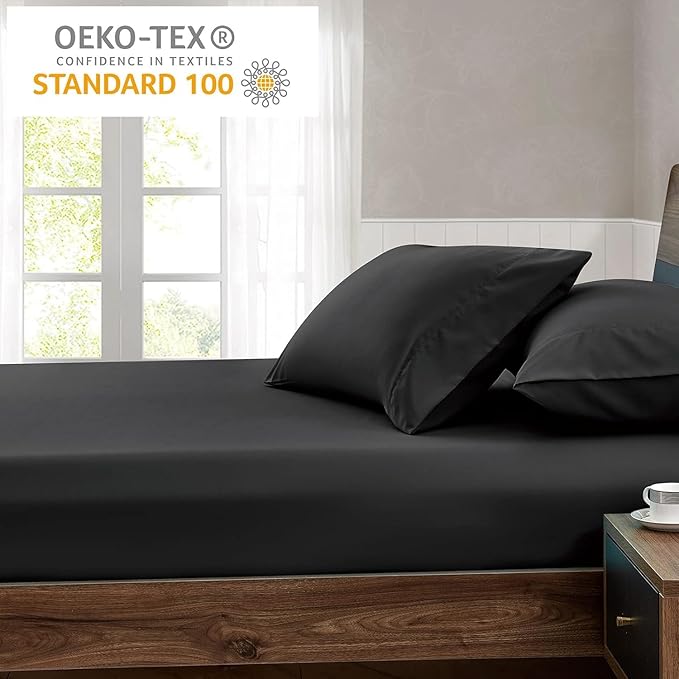 2 Pack Fitted Hospital Bed Sheets with Elastic All Around for a Double Brushed Ultra Soft Breathable 100% Microfiber Sheets, 36” x 84” x 12”