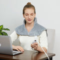 CAROMIO Weighted Heating Pad for Neck and Shoulders - UL Certified, 2.2lb Large Electric Fast Heating Pad for Pain Relief and Deep Pressure Therapy, 22"x19" Size for Neck Pain and Cramps