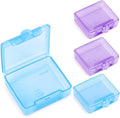 Sukuos Small Pill Box 4 pcs, Cute Travel Pill Organizer Daily Pill Case Container Portable for Pocket Purse for Vitamin Fish Oil Supplements, Easy to Open & Clean