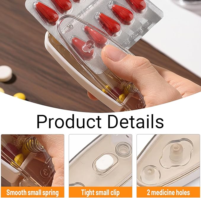 2PCS Pill Popper for Blister Packs, Pill Extractor, Medication Organizer Tool for Easy Medication Access, Ideal for Elderly and Travel Use