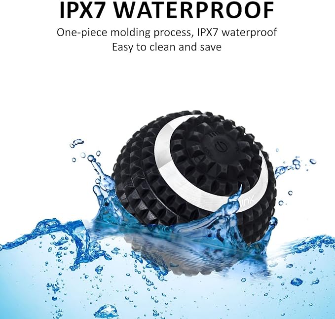 shrink Vibrating Massage Ball with 4-Speeds - Deep Tissue Trigger Point Massage Ball for Relieving Muscle Pain and Tension - Myofascial and Hip Flexor Release Tool for Physical Therapy