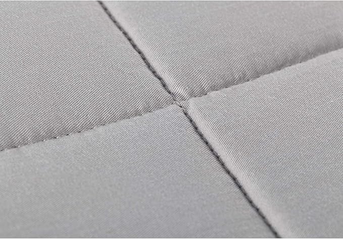 RelaxBlanket Cotton Weighted Blanket 100% Cotton with Premium Glass Beads for All-Season 60''x80'' 20lbs,Light Grey