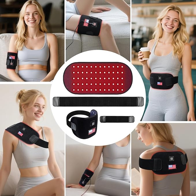 Red-Light-Therapy-for-Body,2025 Upgraded 4 Modes Near Infrared Light for Body Pain Relief,High-Efficiency Spherical Lamp Dual-Wave(660nm & 850nm) LEDs,Multi-Mode Customization (12" x 6")