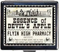 7 Days Chromed Shiny Silver Pill Organizer with Mirror Inside Has 8 Separate Compartments Rectangle 7 Days Pill Box Pill Case (Essence of Devil's Apple)