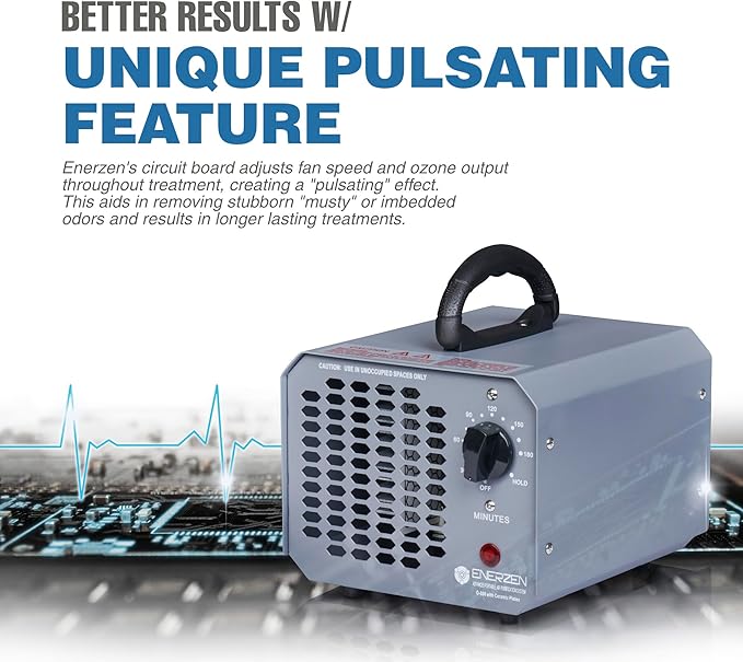 Enerzen O-888 Industrial Ozone Generator 70,000 mg/h - O3 Machine Air Ionizer Odor Remover Eliminator for Rooms, Smoke, Cars, and Pets