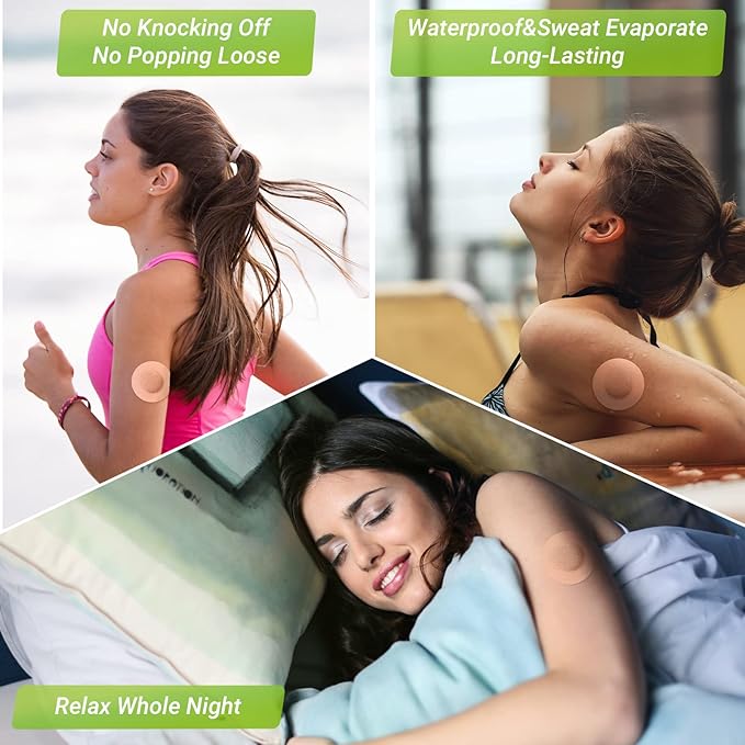 40-Pack Libre 2 & Lingo Sensor Covers, Kovoq Freestyle Libre 2 Sensor Waterproof Patches, 2 Hard Covers for Reliable Protection Against Bumps and Scratches, Breathable and Hypoallergenic (TAN)