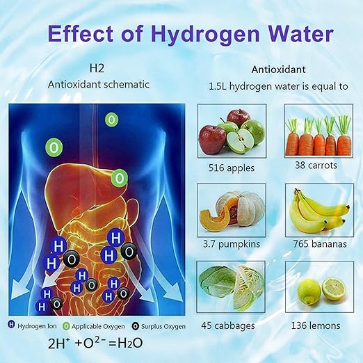 2026 Upgrade Hydrogen Water Generator Bottle, SPE & PEM Technology, 14OZ Portable Rechargeable Hydrogen Water Ionizer Machine, for Home Office Gift Travel Fitness Daily Drinking