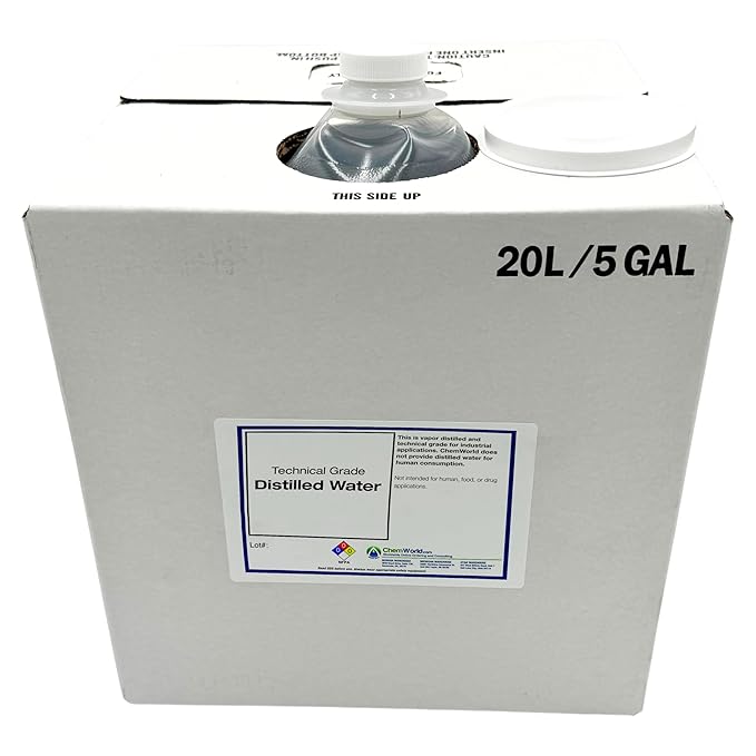 ChemWorld Technical Grade Distilled Water - 20 liters