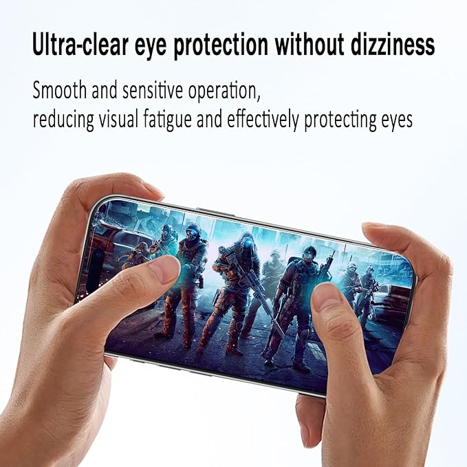 HPTech 2 Pack Anti Blue Light Screen Protector for iPhone 17 Pro 6.3 Inch Eye Protection Tempered Glass Film, Easy to Install, Bubble Free