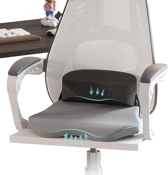 Seat Cushion for Office Chairs - Cross Legged Yoga Meditation Cushion Floor Pillows Yoga Enthusiasts Chair Cushion for Adults Long Sitting, Detachable of 2 PCS