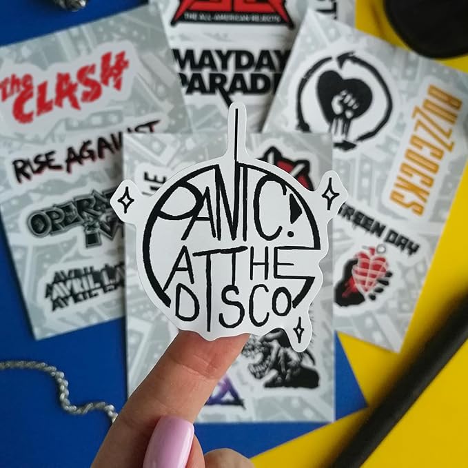 BulbaCraft Punk Rock Stickers - Band Stickers for Adults, Self-Adhesive and Waterproof Decals, Punk Rock Laptop Decals for Skateboards and Scrapbook, Gifts for Women & Men