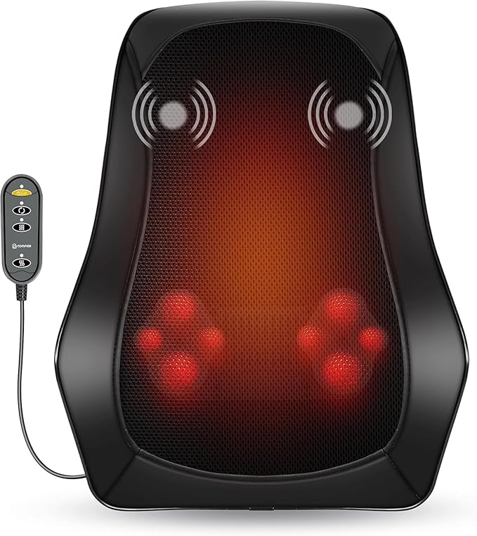 COMFIER Valentine’s Day Gifts for Her Him,Back Massager with Heat, Shiatsu Neck and Back Massager with Heat for Back Pain, Soothing Heating & 3D Kneading Massage Pillow