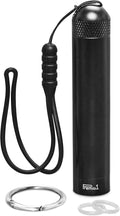 Regular Size 4” Storage Tube, Odor Locking Smell Proof, Waterproof Container, Medication Pills Supplements etc… Holds up to 85mm Length, Outdoor EDC Metal Holder, Pocket Size Travel - Black
