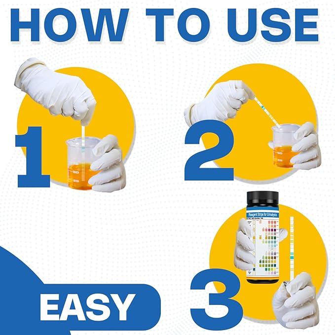 14 URS Test Strips – Easy Home Urinalysis Strips for Routine Health Tracking, Accurate & Simple to Use