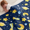 anfie Weighted Blanket Kids(40"x60" 7lbs) Weighted Blanket Cooling Blanket for Sleeping,Throw Size Breathable Blanket with Premium Glass Bead(Navy Blue Moon)
