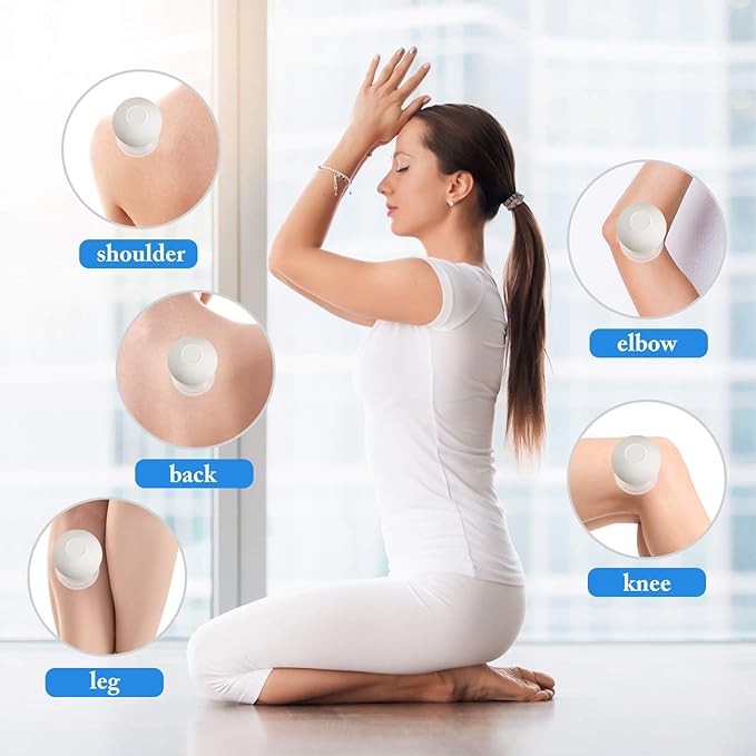 Nuanchu 2 Pieces Facial Cupping Set, Glass Cupping Cups Glass Silicone Cups Vacuum Suction for Face Skin Back Shoulder Muscle(1 Inch and 0.4 Inch Diameter,White)