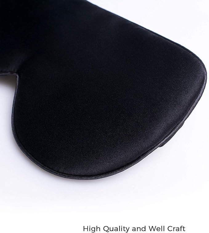 Silk Eye Mask for Men Women, Comfortable&Soft Sleep Mask with Adjustable Strap to Block Light, Ultimate Sleeping Aid/Blindfold,Super Smooth Eye Shade Cover