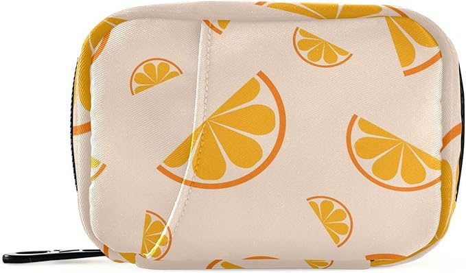 Lemon Medicine Organizer Daily Vitamin Fruit Travel Pill Organizer Daily Medicine Container Twill Pill Case Bag