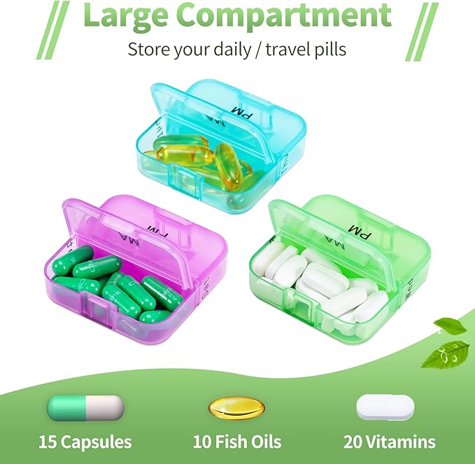 Pill Organizer 2 Times a Day