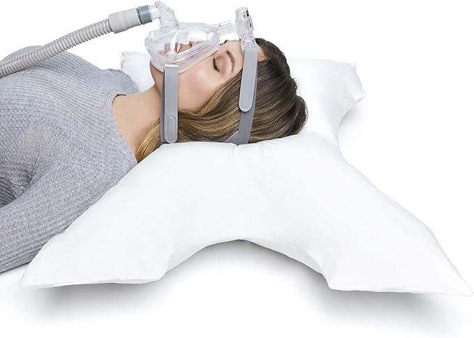 CPAP Pillow by Pillows with a Purpose - Jumbo Size - Unique Design with Contoured Cut-Outs - Hypoallergenic with Cover Included