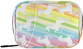 Unicorns Rainbow Stripes Colors Travel Pill Organizer Case Box Container Weekly Portable Vitamin Medicine Holder Storage Bag with Zipper Removable