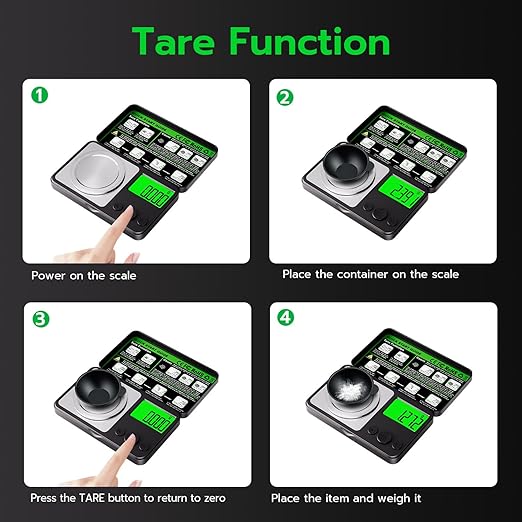 Wigearss Digital Milligram Scale 50g x 0.001g, Mini Precision Scale with Tare weight Function,Calibration Weight ＆ Backlit LCD Display, Pocket Micro Scale for Weighing Powder, Gold, Jewelry, Mini Food