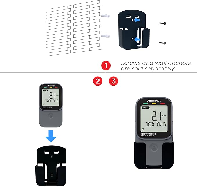 Multiple Purposes Case for Corentium Home Radon Detector by Airthings, for Desktop and Wall-Mounted
