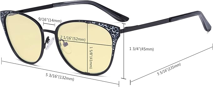 Eyekepper Oversize Butterfly Design Blue Light Glasses - Computer Screen Eyegalsses Women