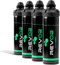 Oxygen Can | 98% Pure Portable Oxygen Bottle for Stress Relief, Focus, Breathing Support & Wellness | 10L Canister with Leak-Proof Mouthpiece & Trigger Lock for Travel - Eucalyptus Menthol 4 Pack