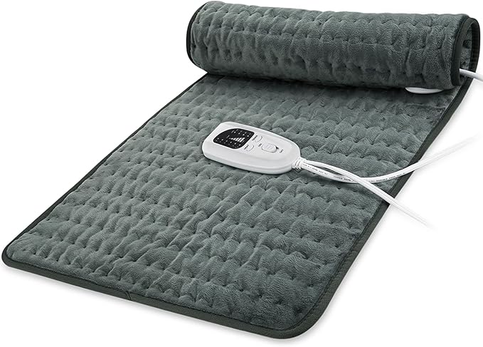 Electric Heating pad for Back Neck Shoulder Knee Arms Legs- Electric Heat Pads with 6 Heat Settings & Auto Shut Off &Dry/Moist Heat Heating Pad for Birthday Mother Father Gril Men Women