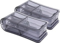 Pill Cutter, Splitter, Organizer for Pills/Supplement/Medication 2 Pcs (Black)