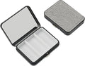2Pcs Bling Small Pill Case with Mirror 3 Compartment Metal Pill Box for Purse and Pocket,Portable for Daily Vitamins and Medication(Black)