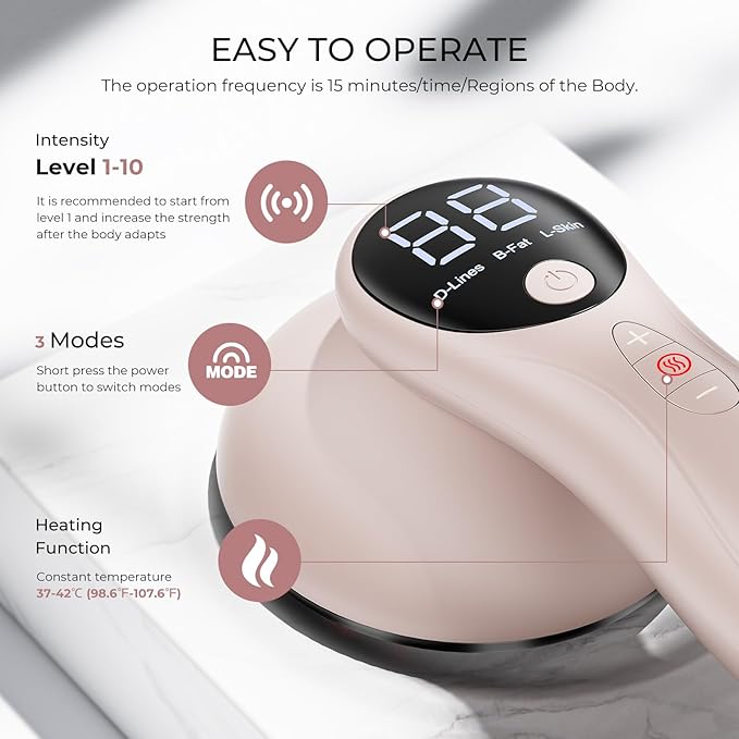 Cellulite Massager Body Sculpting Machine, Electric Body Toning & Cellulite Massager for Skin Tightening, Body Contouring Machine for Belly, Waist, Arms, Buttocks, Legs