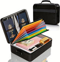 Fireproof Document Box (Soft-Shell) with Lock, 5200°F Fireproof & Water-Resistant File Organizer for Important Documents, Certificates, Passport & 14" Laptop, Home Office Travel